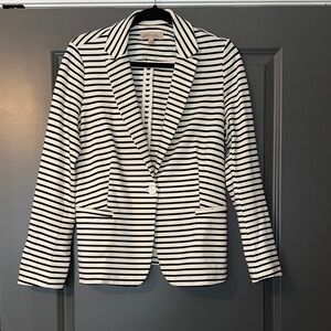 Philosophy Black and White Striped Blazer